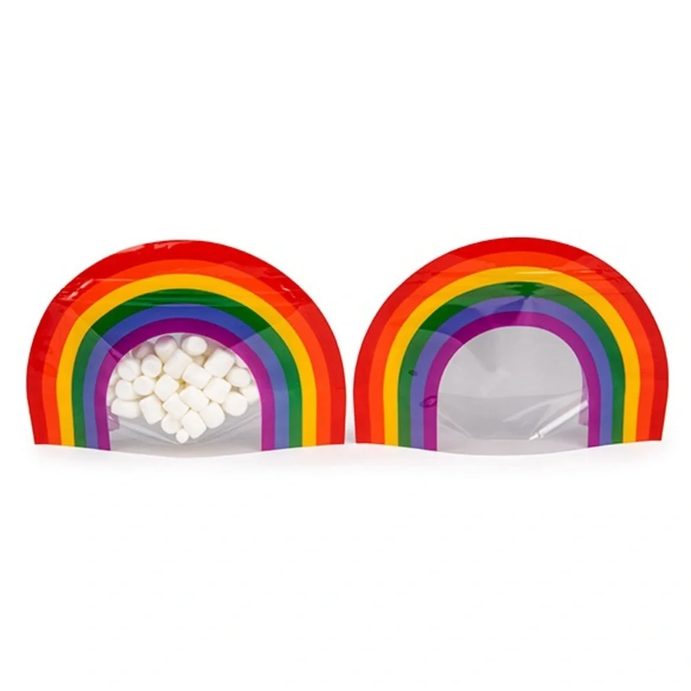 Rainbow Ziplock Pouches - 10 Count